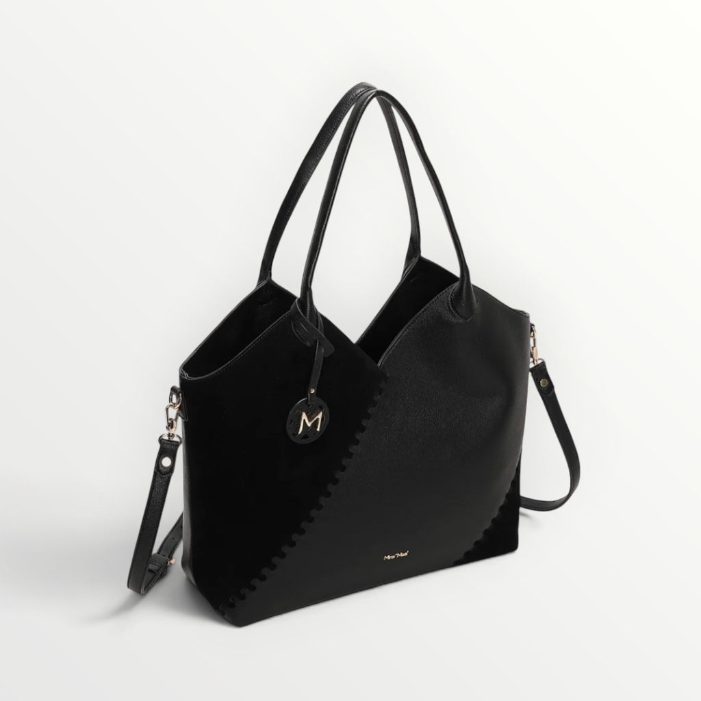 MIMI' MUA' - BORSA PATCH EFFETTO CAMOSCIO