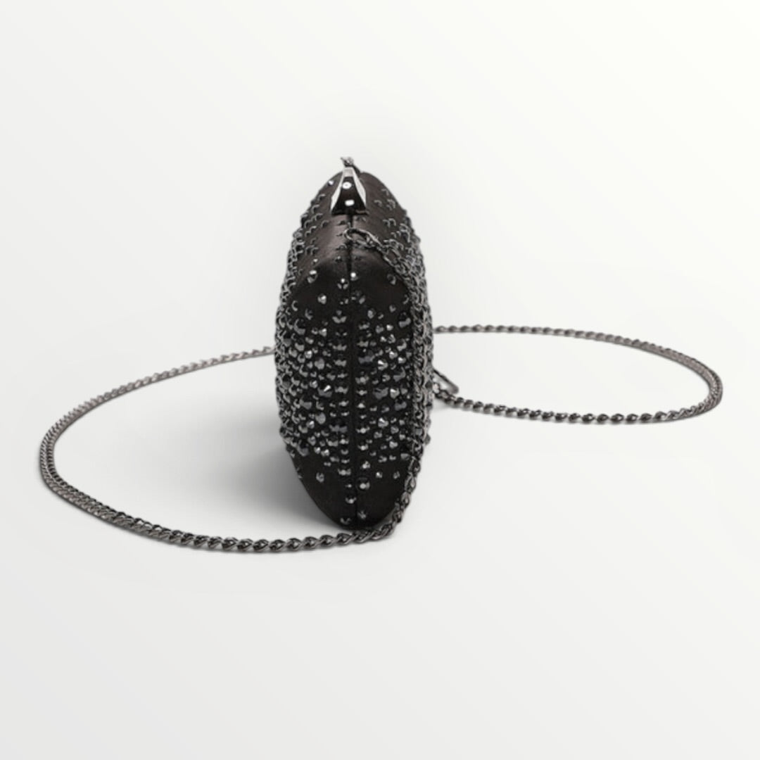 MIMI' MUA' - BORSA CLUTCH CON STRASS SPARSI