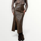 NO SECRETS - GONNA IN ECO-PELLE CON SPACCO