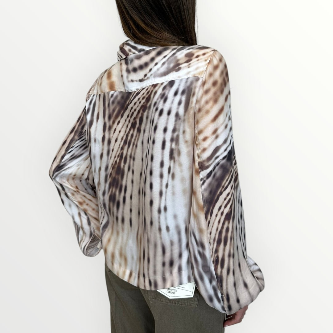 GUESS - CAMICIA LEGGERA CON TASCHINE IN FANTASIA