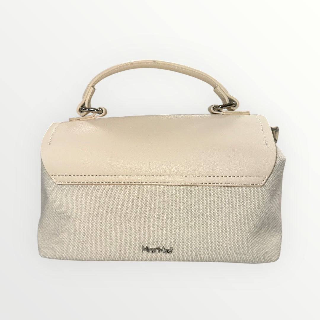 MIMI' MUA' - BORSA IN TESSUTO CON PATTA IN ECO-PELLE