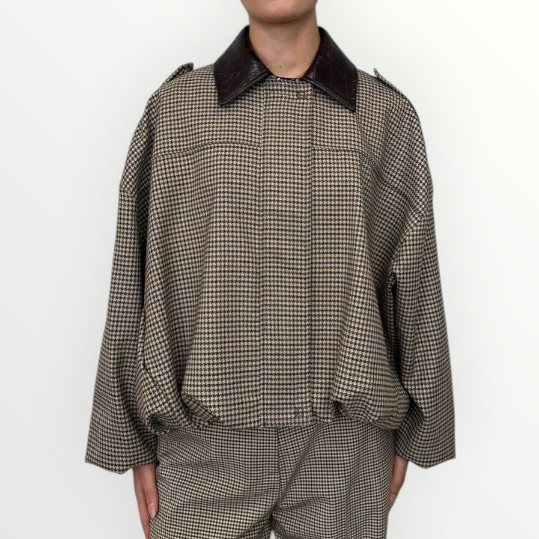 IMPERIAL - BOMBER CON COLLETTO IN ECO PELLE