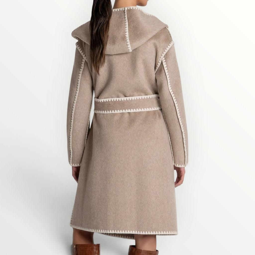 FRACOMINA - CAPPOTTO CON CUCITURE A CONTRASTO