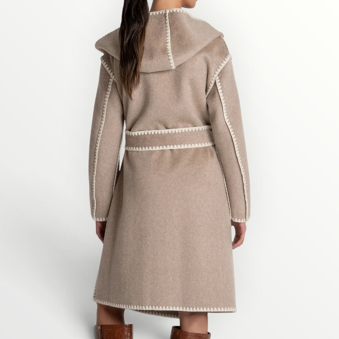 FRACOMINA - CAPPOTTO CON CUCITURE A CONTRASTO