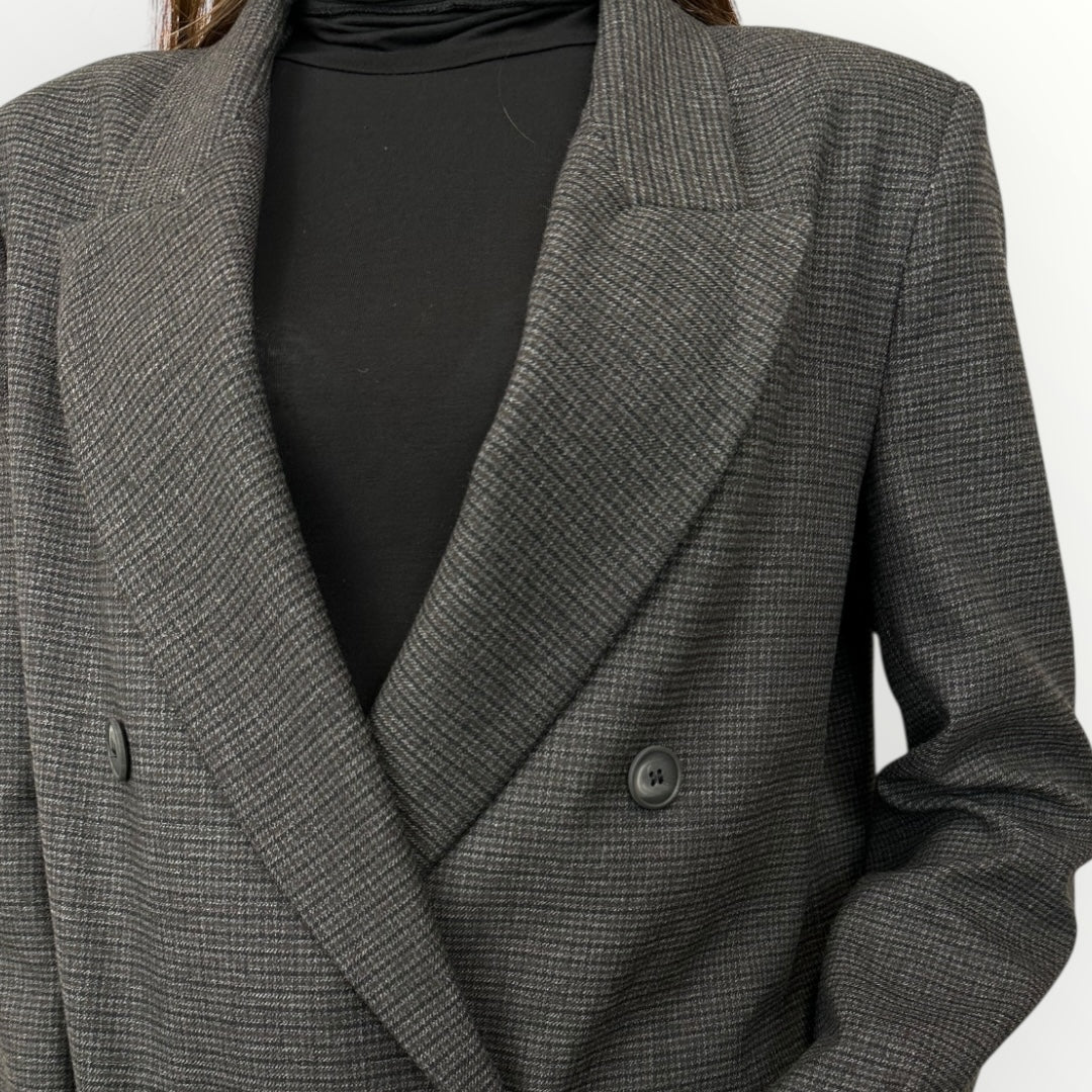 FERRONE - GIACCA DOPPIOPETTO IN CHECK