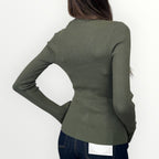 GUESS - CARDIGAN A COSTINA CON BOTTONI GIOIELLO