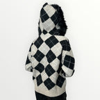 AYFEE - CARDIGAN A ROMBI CON CAPPUCCIO