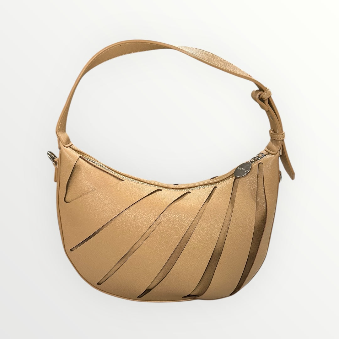 MIMI' MUA' - BORSA A SPALLA CON EFFETTO GEOMETRICO