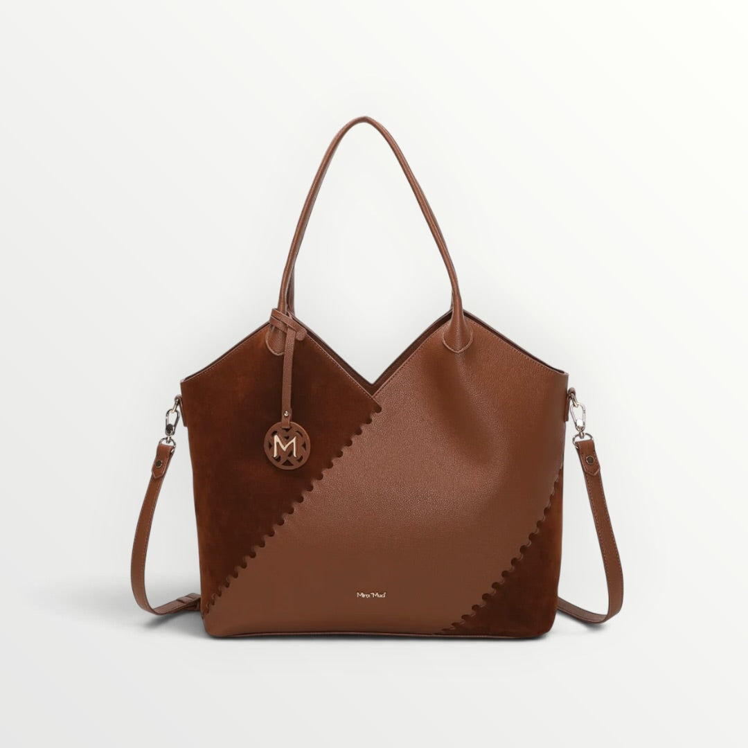 MIMI' MUA' - BORSA PATCH EFFETTO CAMOSCIO