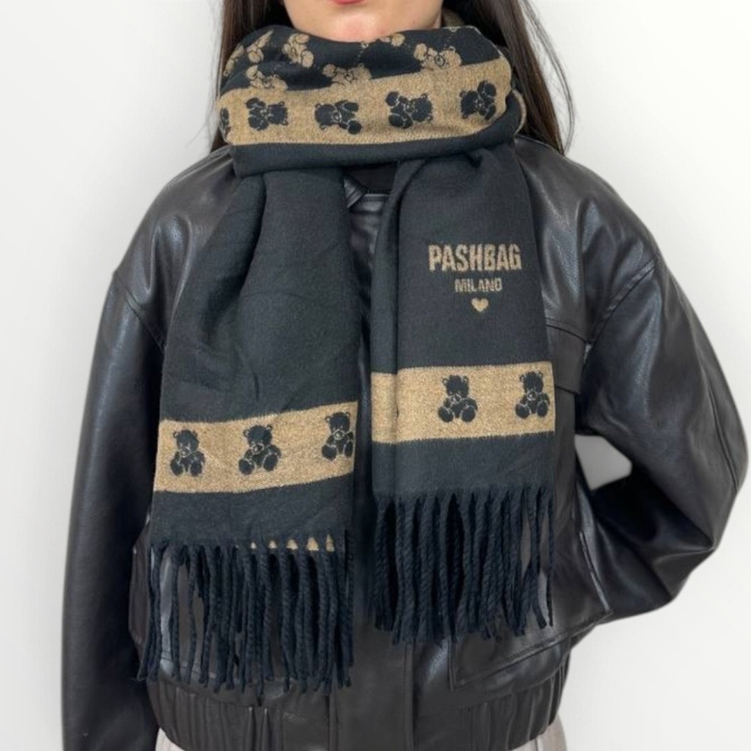 PASHBAG - SCIARPA CON ORSETTI E LOGO