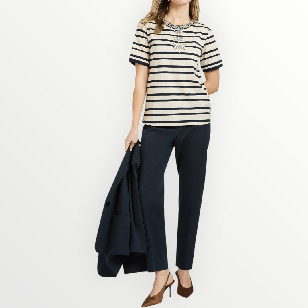ELENA MIRO' - PANTALONE CROPPED IN RASO