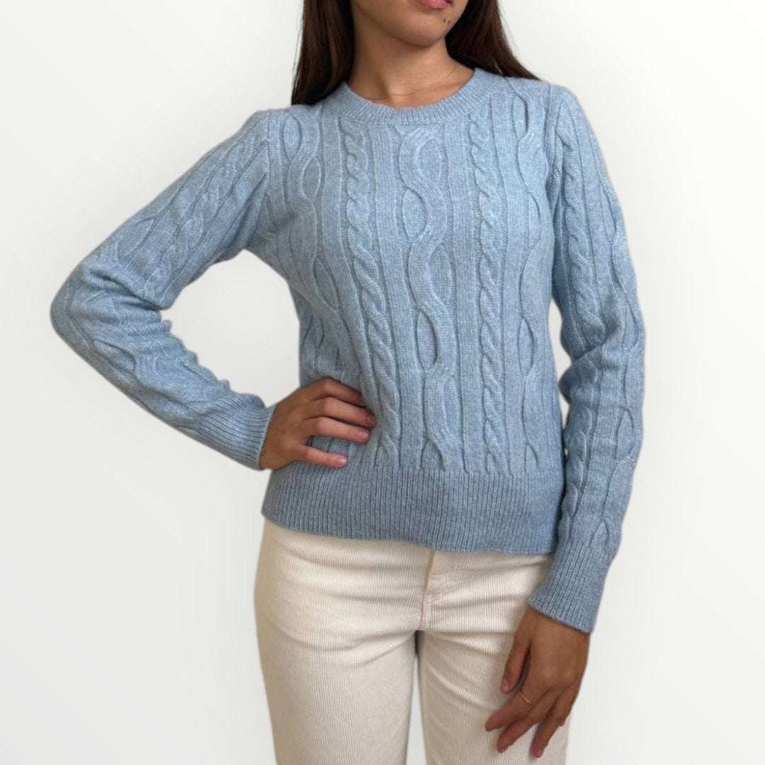 FRACOMINA - MAGLIA GIROCOLLO CON TRECCE