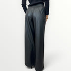 NO SECRETS - PANTALONE A PALAZZO IN ECO-PELLE