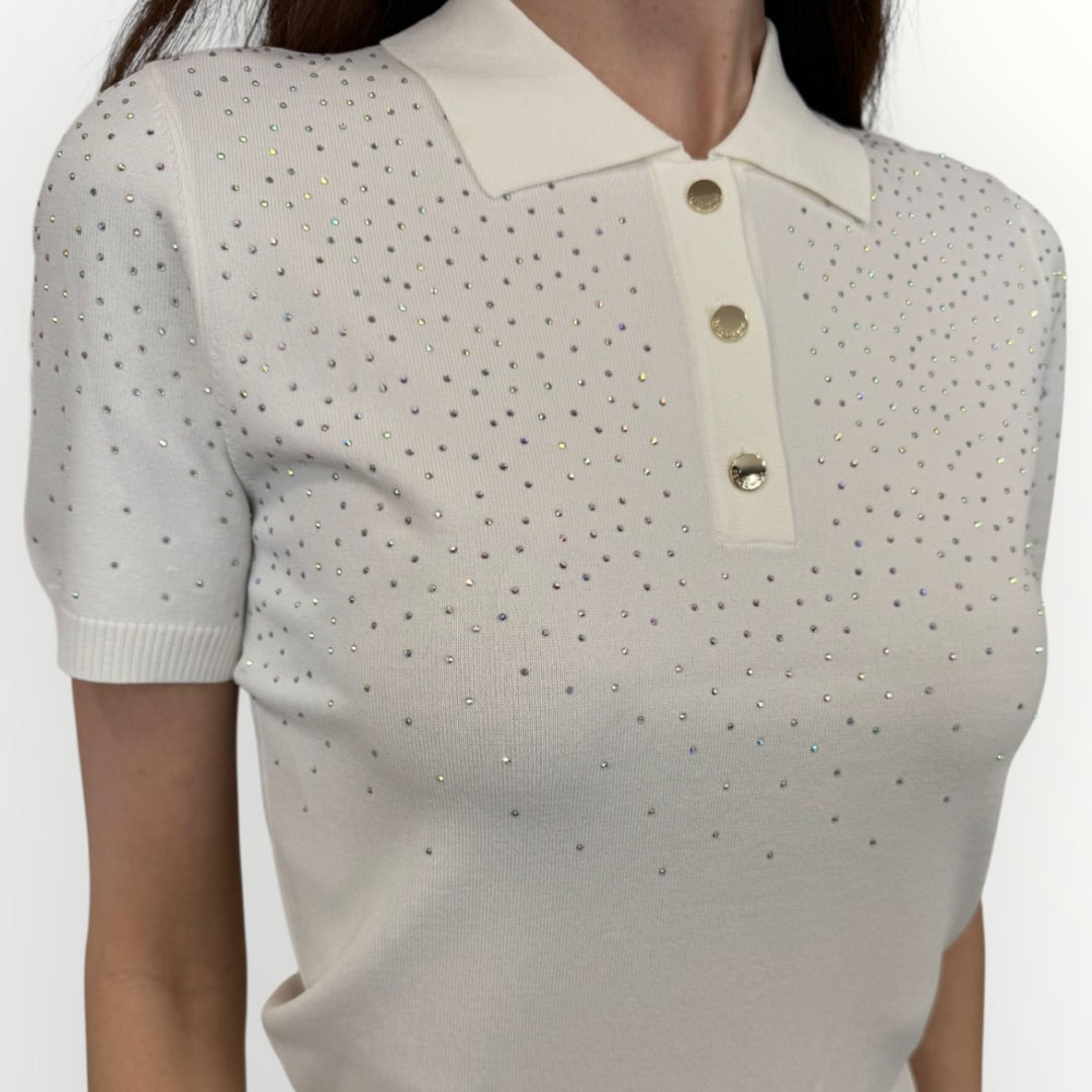 FRACOMINA - POLO CON BRILLANTINI
