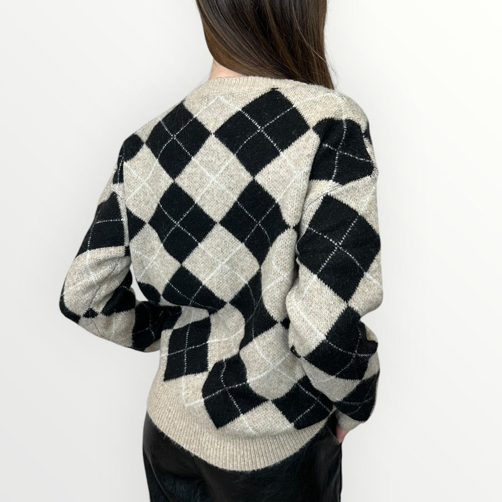 AYFEE - MAGLIA GIROCOLLO A ROMBI