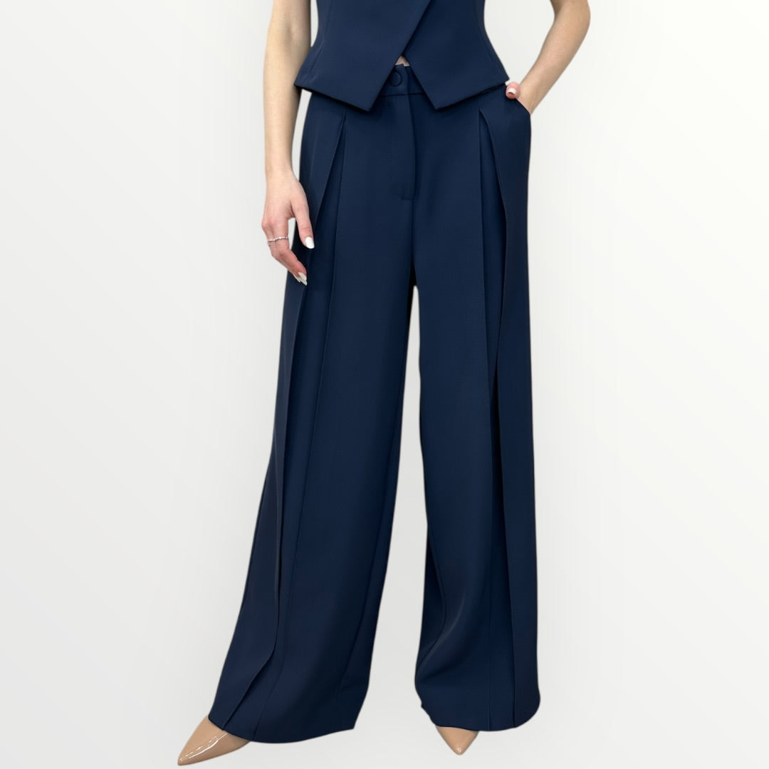 IMPERIAL - PANTALONE A PALAZZO CON PINCES