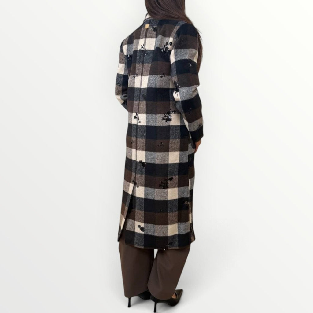 FRACOMINA - CAPPOTTO CON RICAMI IN PAILLETTES