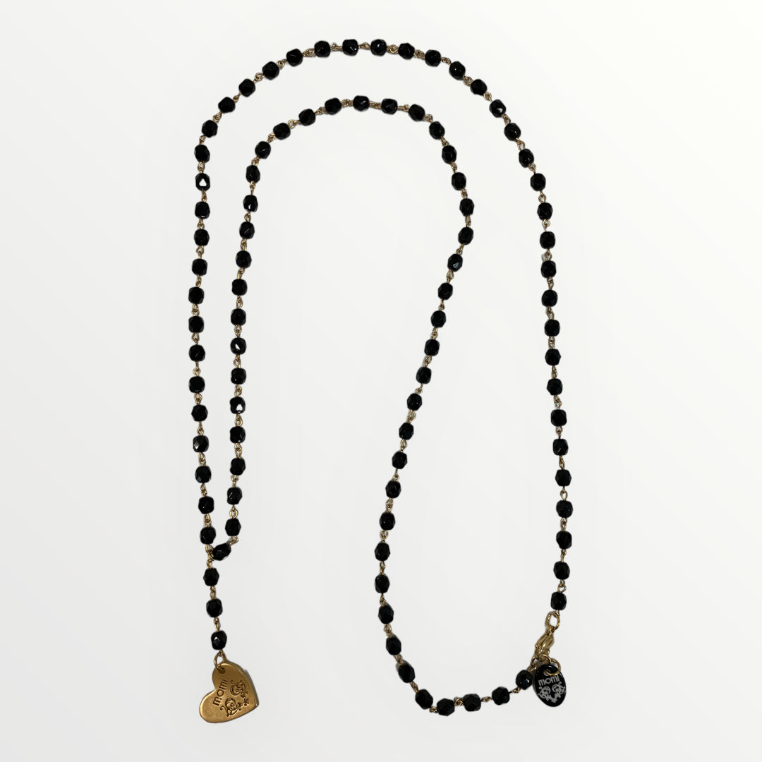 MOMI - COLLANA ROSARIO LUNGO CUORE