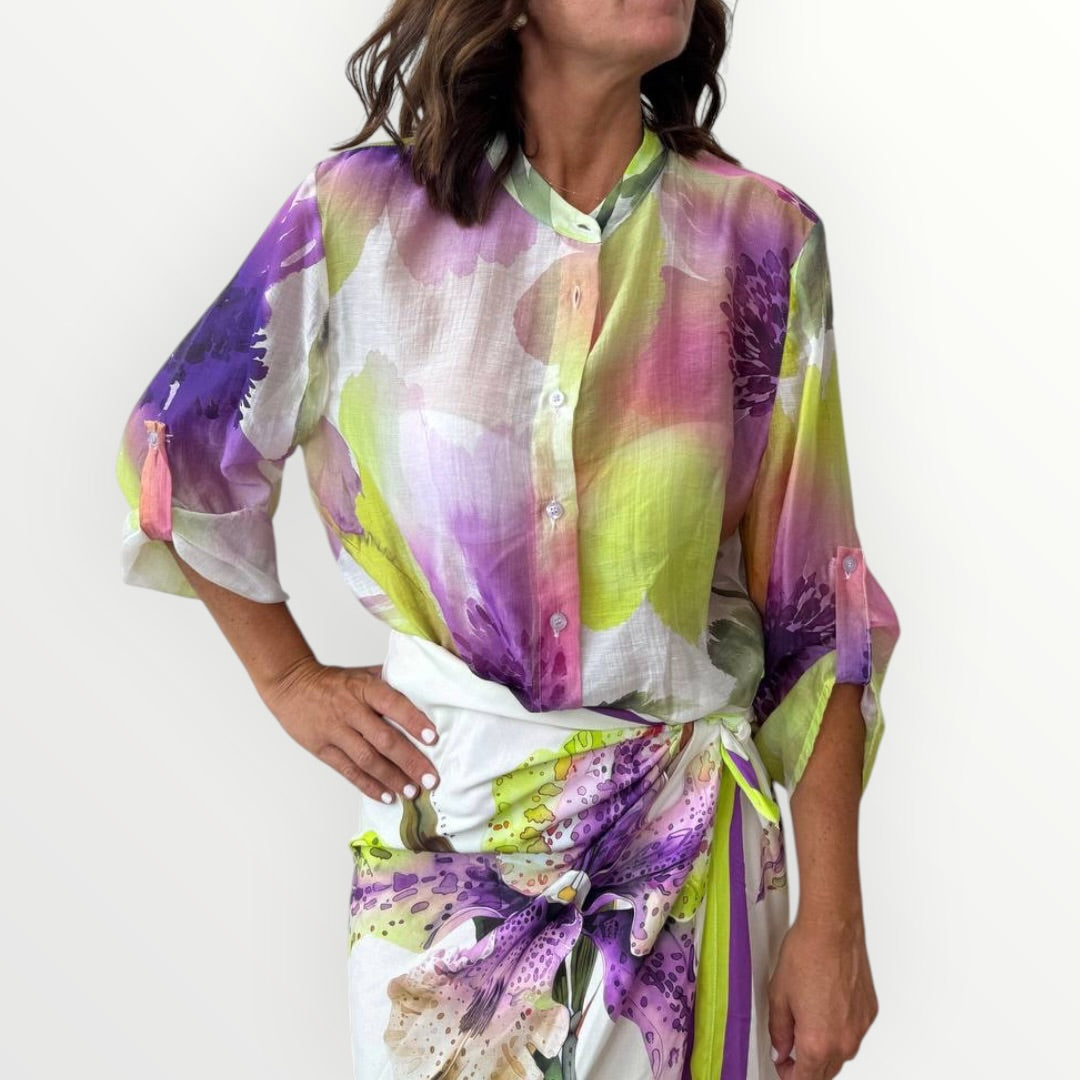 HAVEONE - CAMICIA ORCHIDEA ALLA COREANA