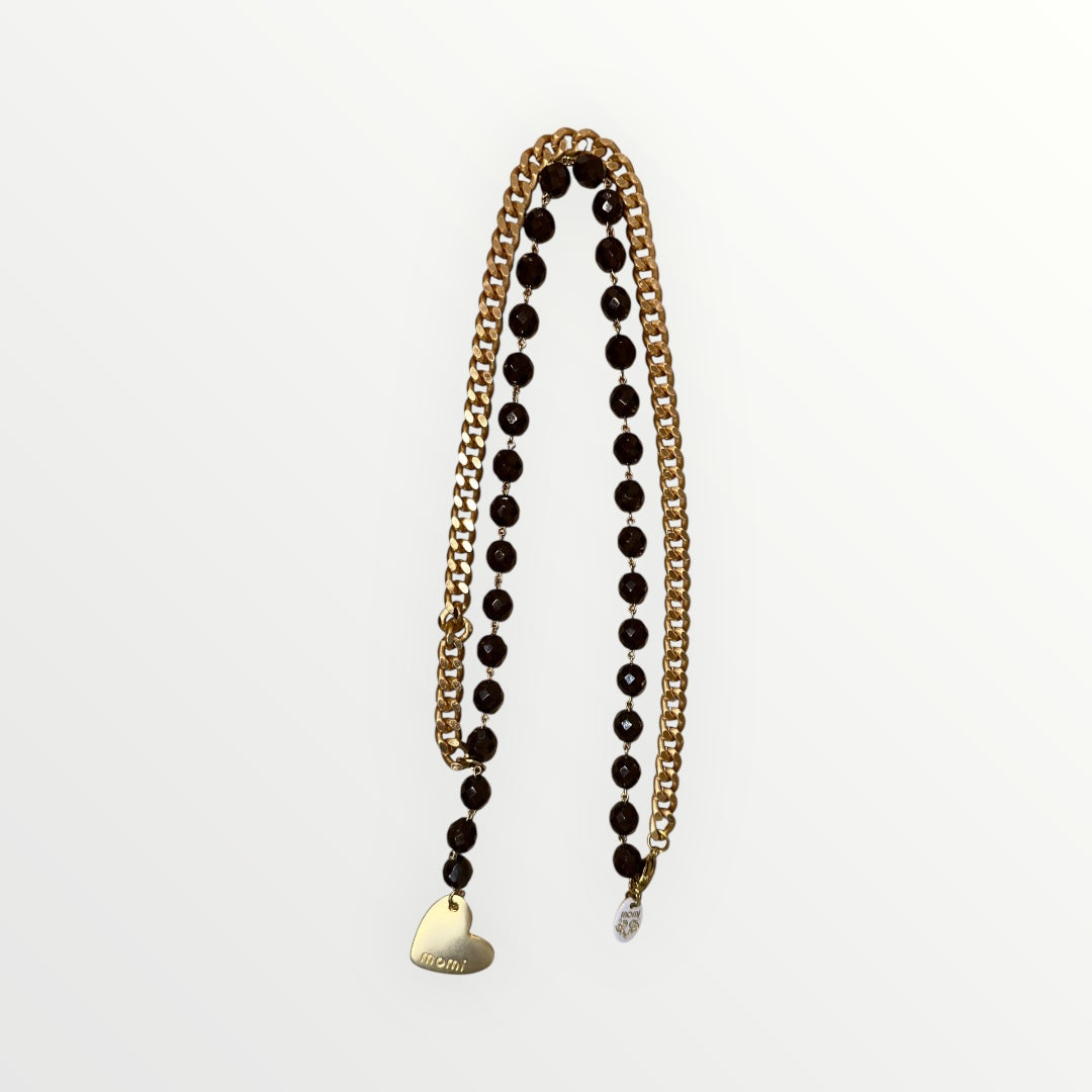 MOMI - FRANCESCA LONG HEART NECKLACE
