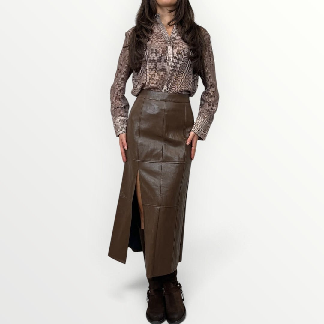 NO SECRETS - GONNA IN ECO-PELLE CON SPACCO