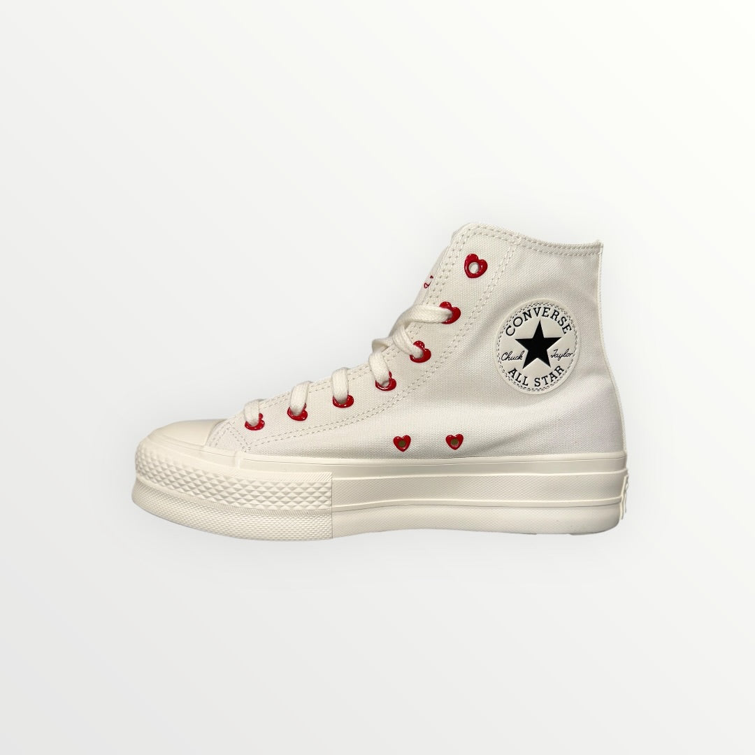 CONVERSE - SNEAKER PLATFORM DETTAGLI CUORICINI