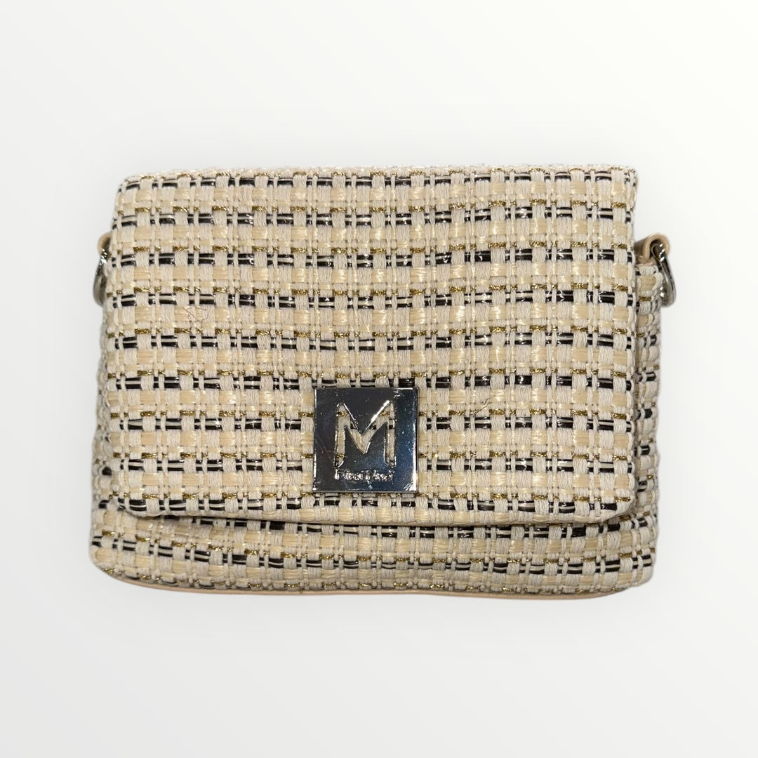 MIMI' MUA' - BORSA IN TWEED CON TRACCOLA