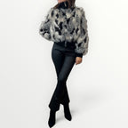AYFEE - BOMBER IN ECO-PELLICCIA CON INSERTO A COSTINA