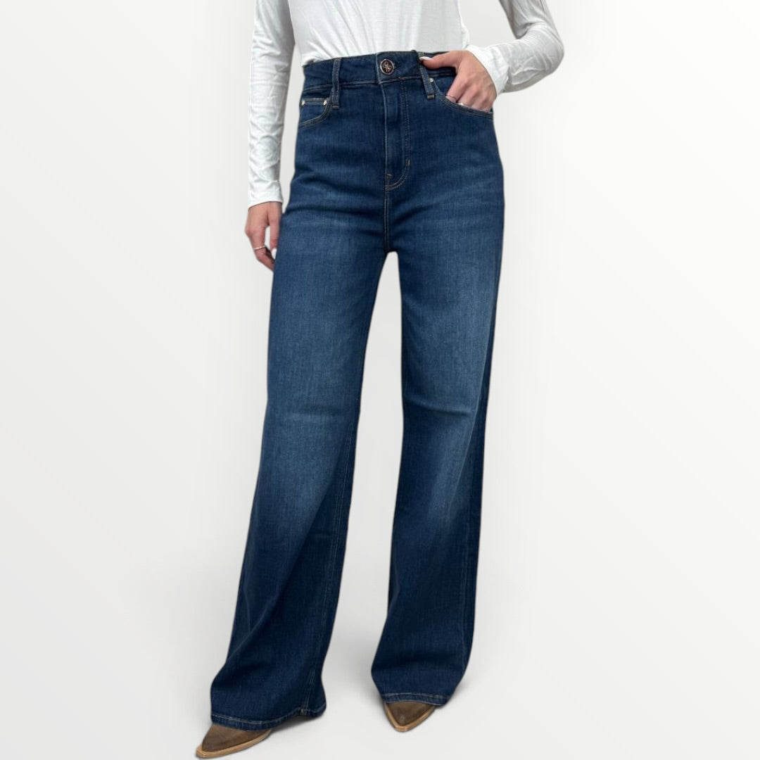 GUESS - JEANS A PALAZZO LAVAGGIO SCURO
