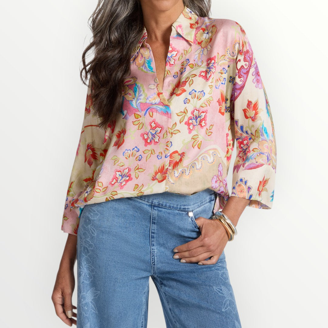 ELENA MIRO' - CAMICIA IN VISCOSA STAMPATA