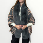 AYFEE - MANTELLA CON PROFILO IN ECO-PELLICCIA