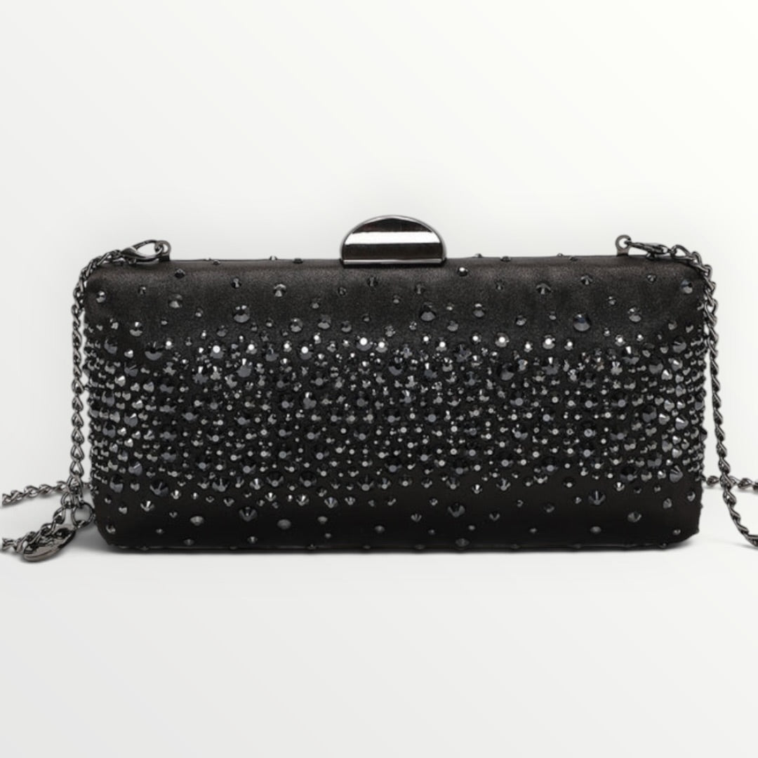 MIMI' MUA' - BORSA CLUTCH CON STRASS SPARSI