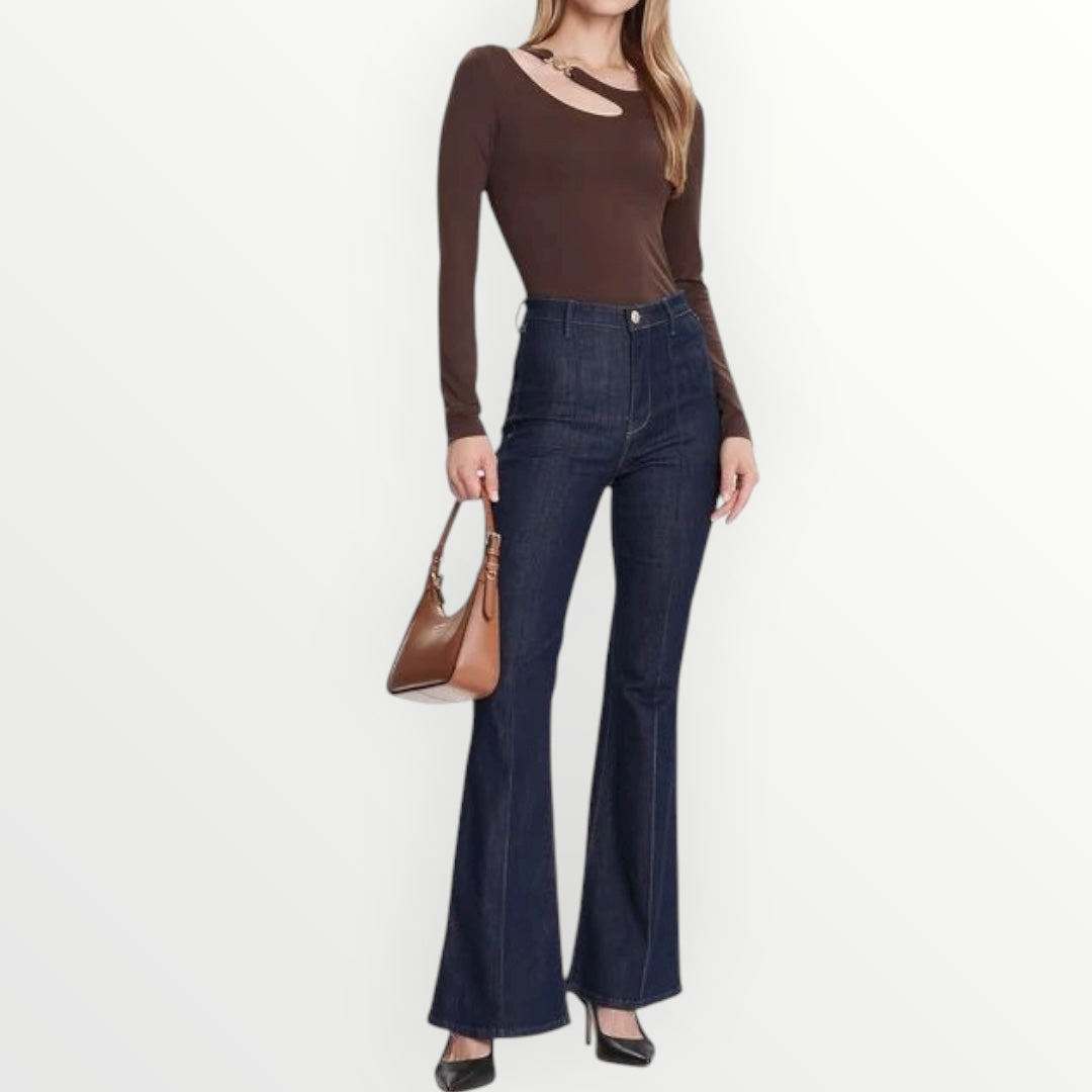 GUESS - MAGLIA CON CUT-OUT E LOGO