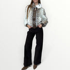 AYFEE - GIACCA IN ECO-PELLICCIA CON INSERTI IN PELLE