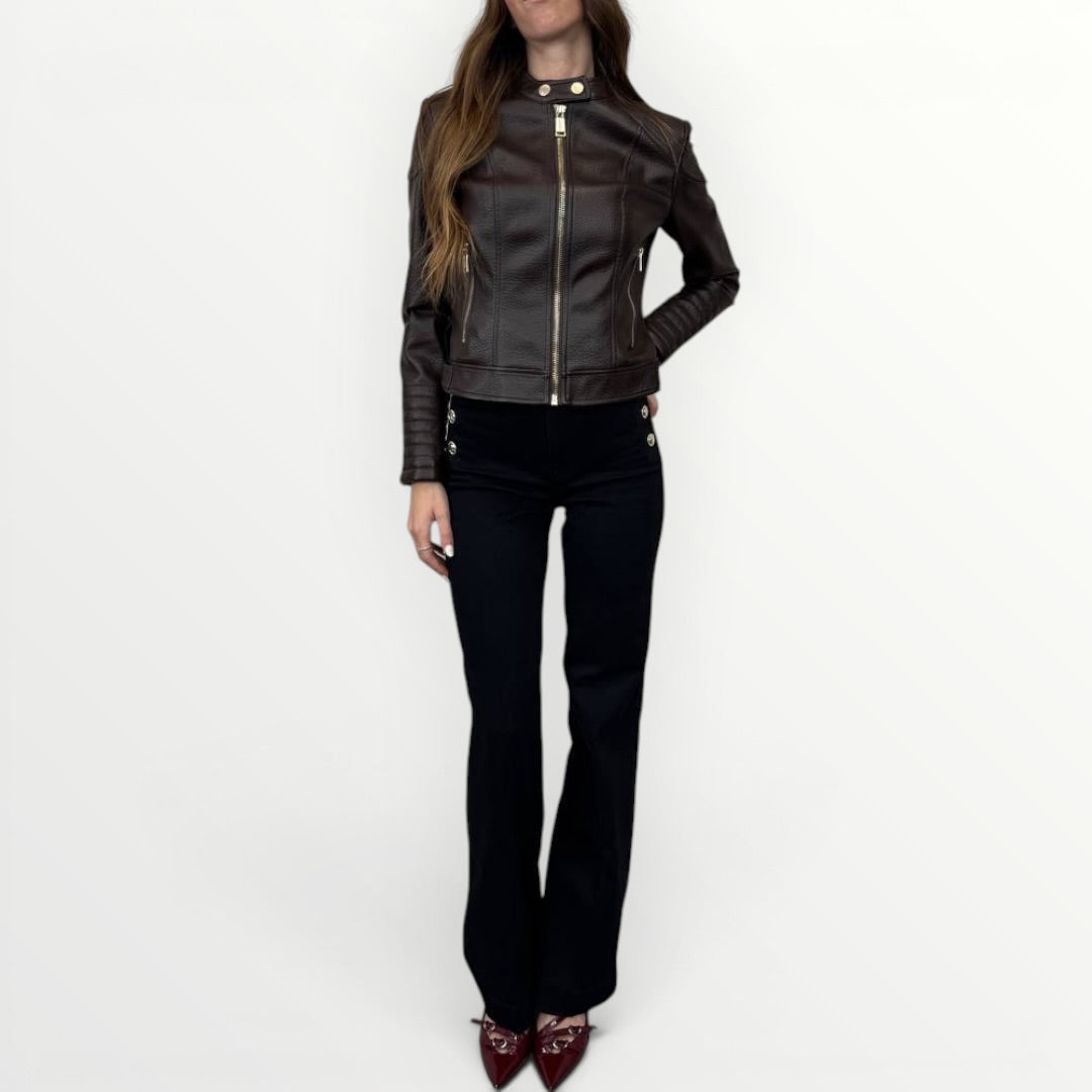 GUESS - GIUBBINO IN ECO PELLE ALLA COREANA