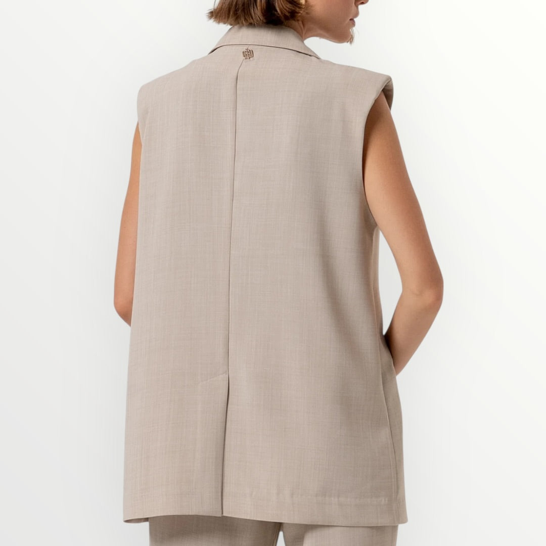 FRACOMINA - GILET MONOPETTO OVER