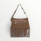 MIMI' MUA' - BORSA A TRACOLLA CON BORCHIE E FRANGE