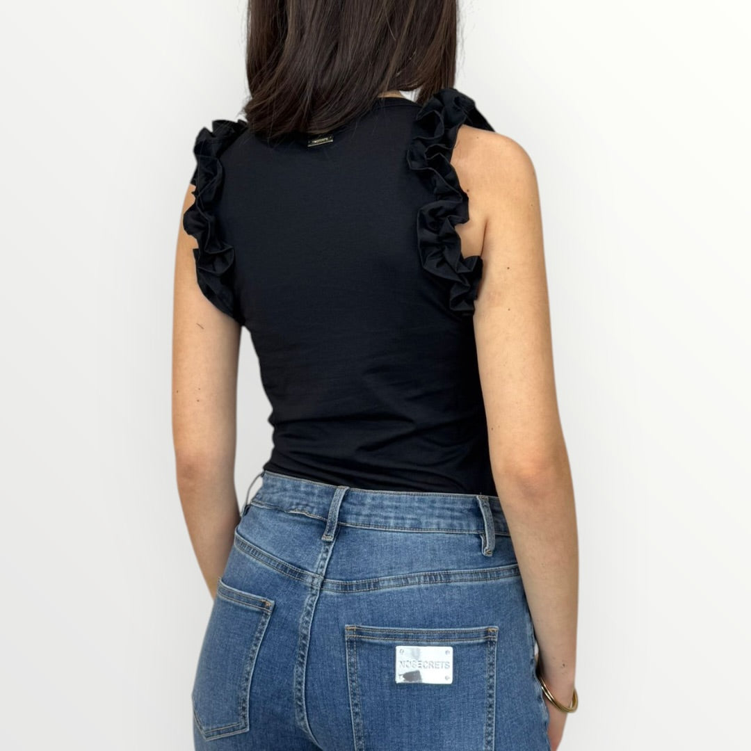 NO SECRETS - T-SHIRT PROFILI ARRICCIATI