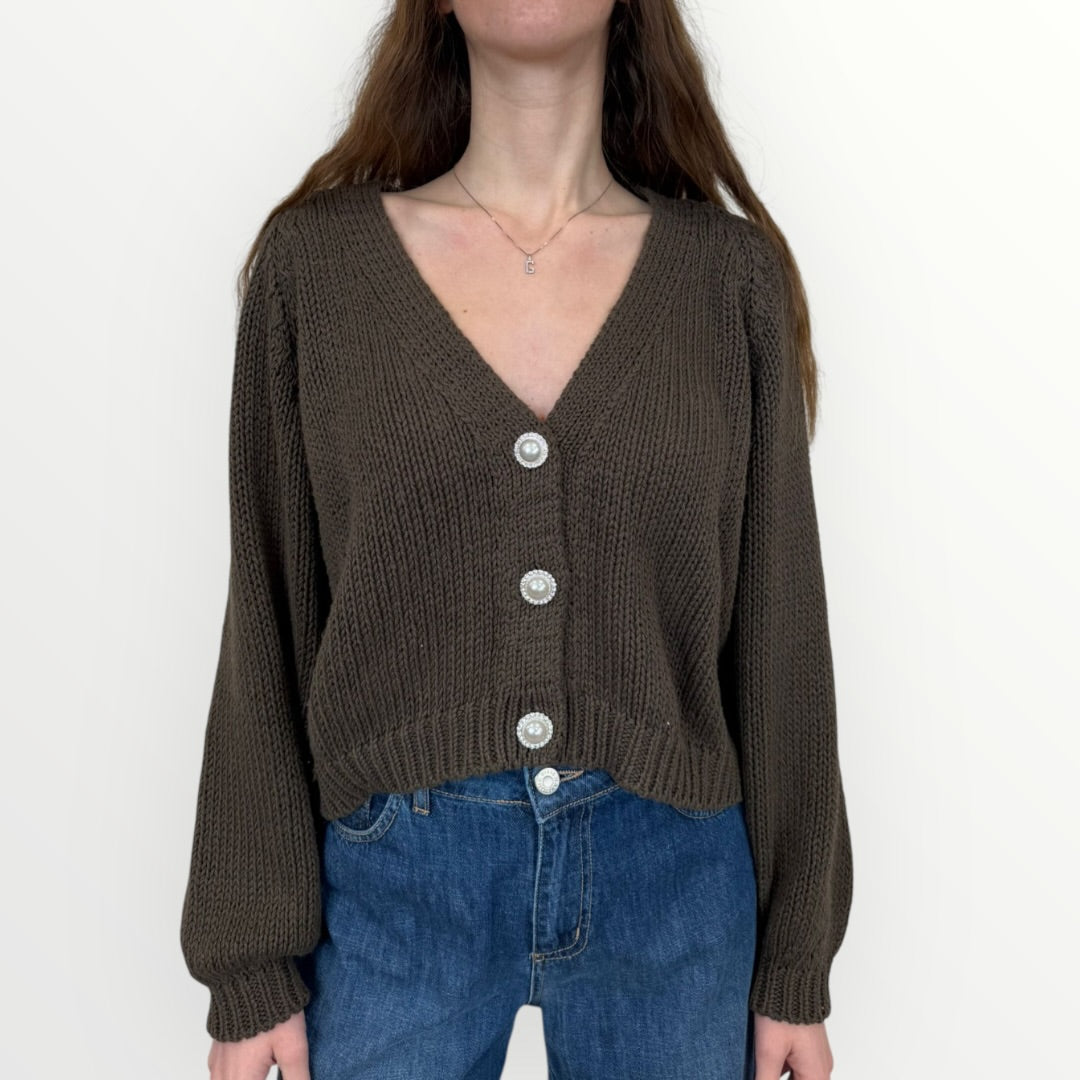 HAVEONE - CARDIGAN BOTTONI GIOIELLO