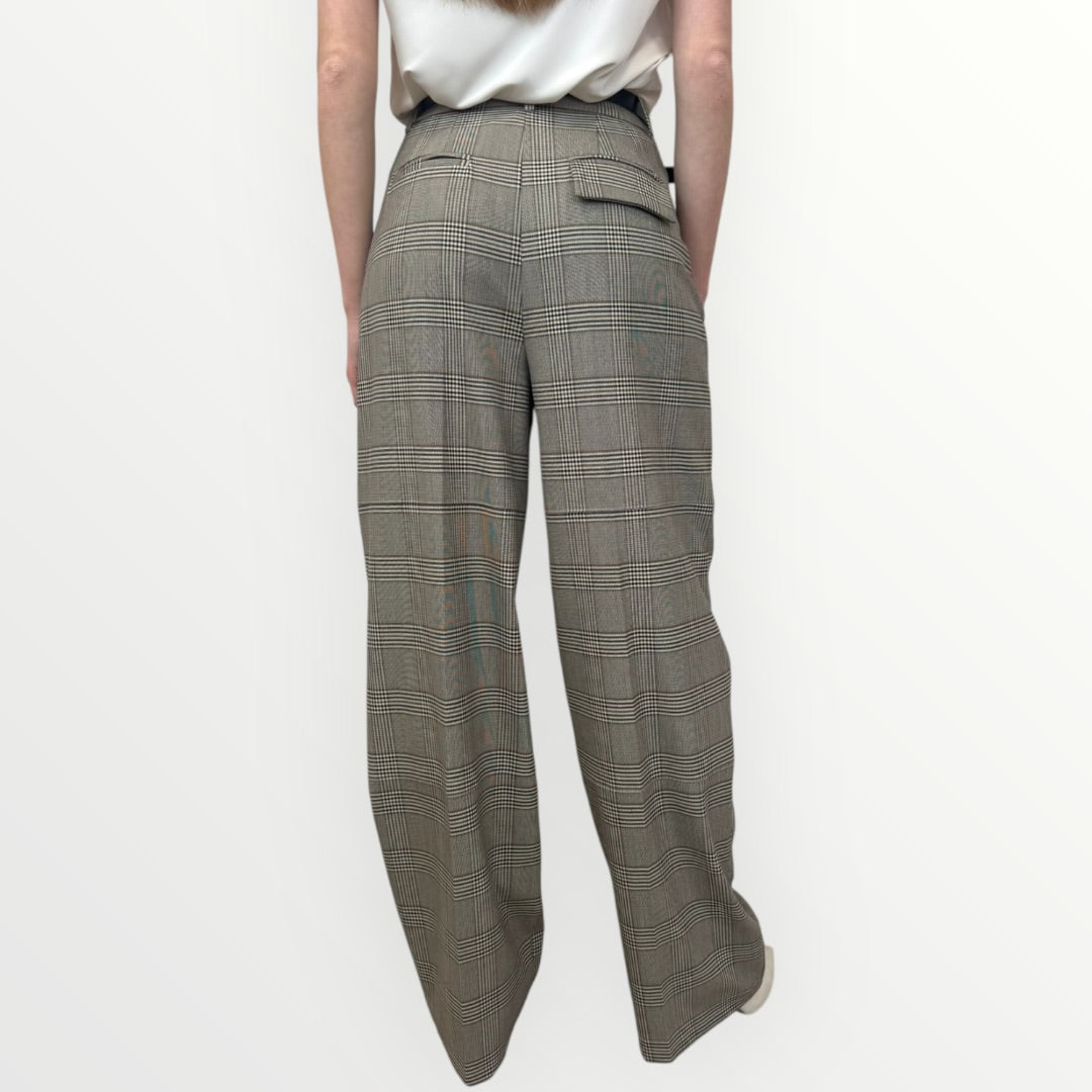 IMPERIAL - PANTALONE IN CHECK A PALAZZO