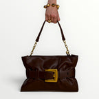 NO SECRETS - BORSA CON FIBBIA GRANDE CENTRALE