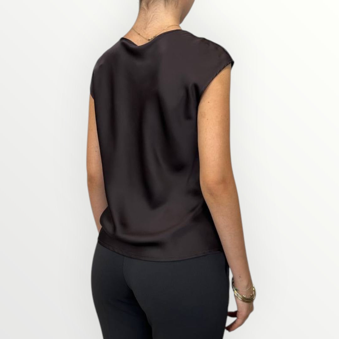 IMPERIAL - TOP IN RASO SMANICATO