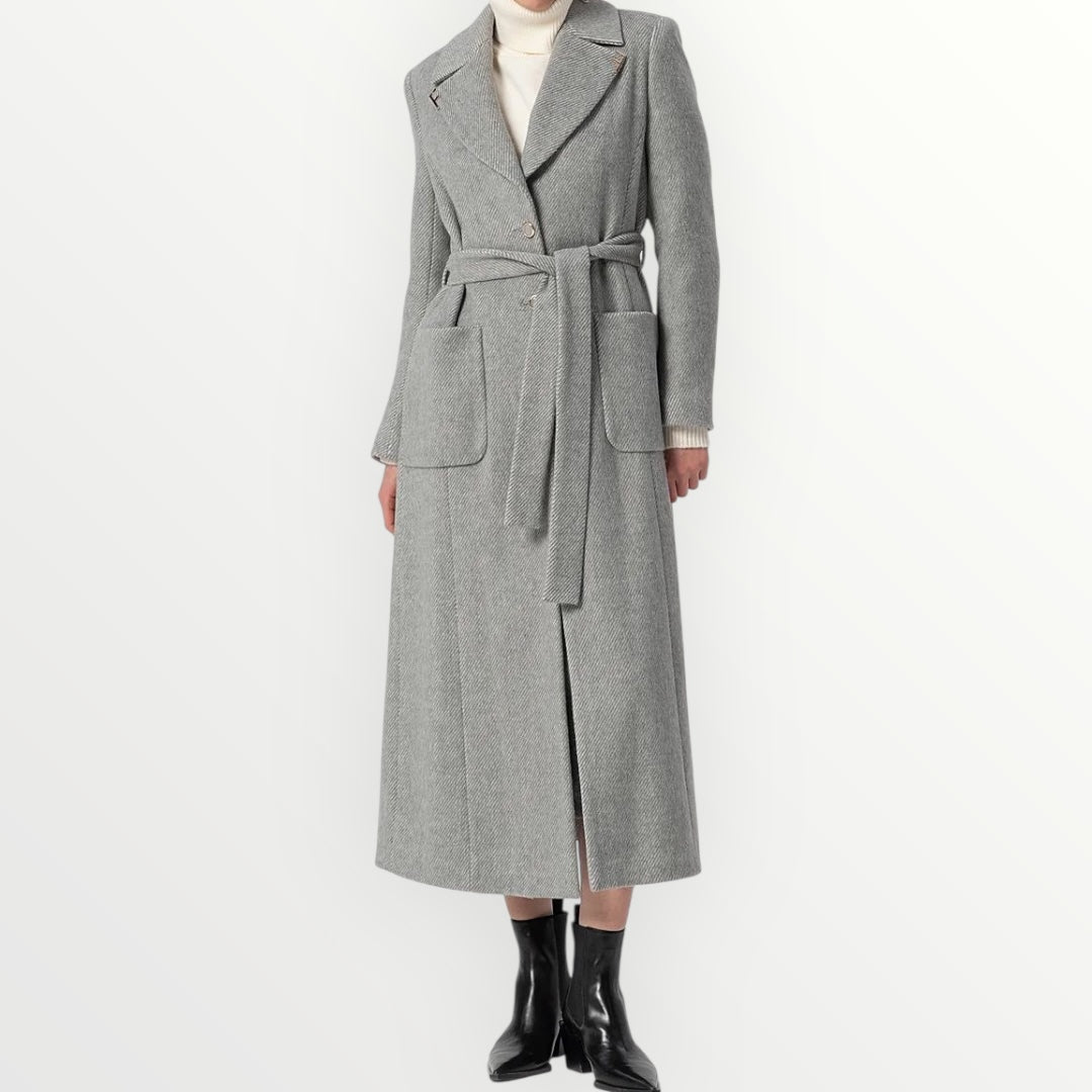 FRACOMINA - CAPPOTTO MONOPETTO TESSUTO SPIGATO