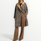 ELENA MIRO' - CAPPOTTO IN CHECK ASIMMETRICO