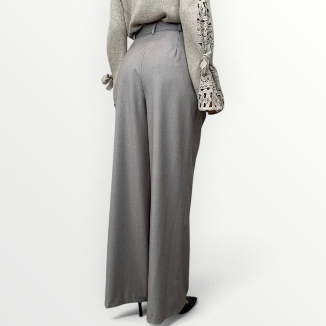 PHILIA LOFT - PANTALONE A PALAZZO CON AMPIE PINCE Immagine secondaria del prodotto