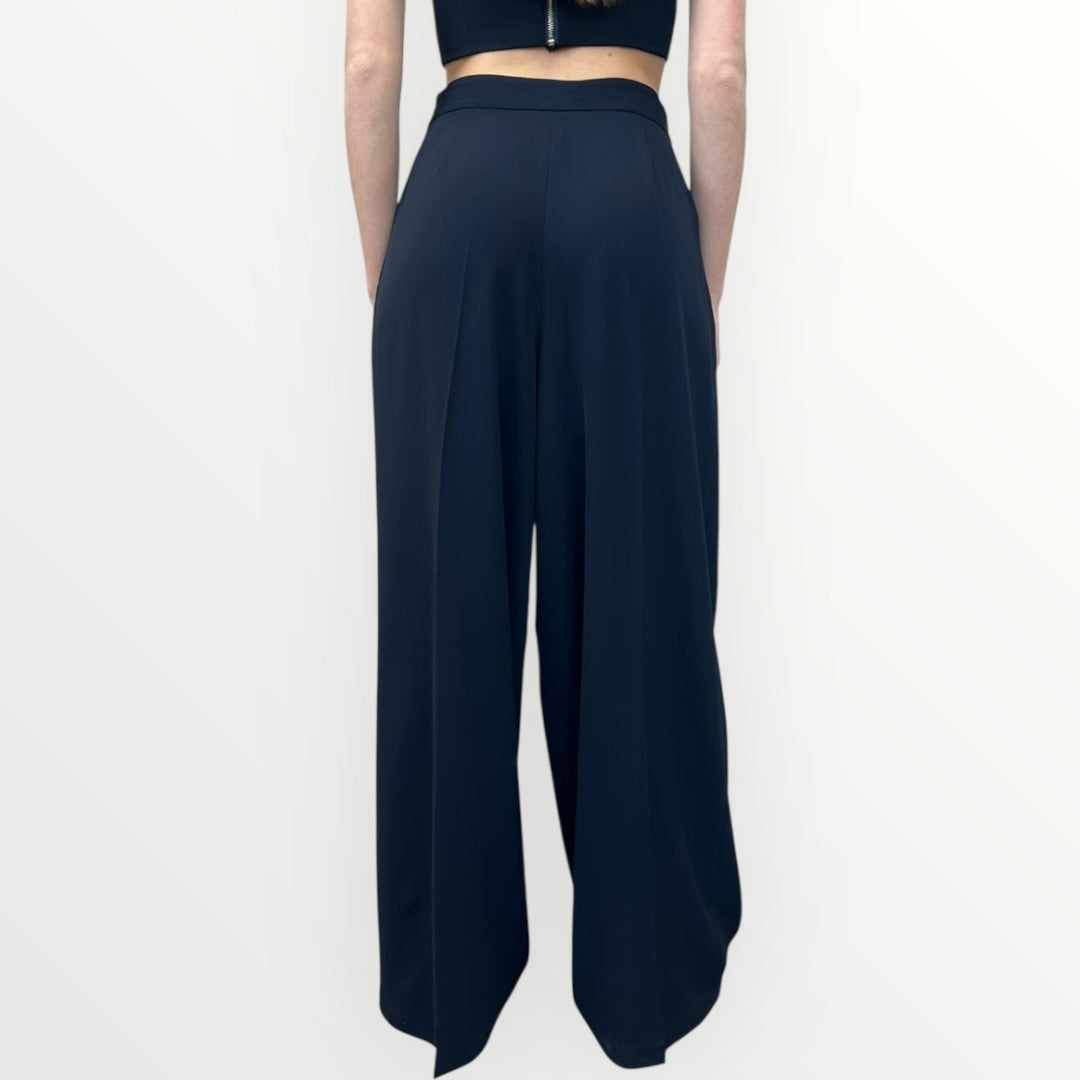 FRACOMINA - PANTALONE A PALAZZO CON PIEGA