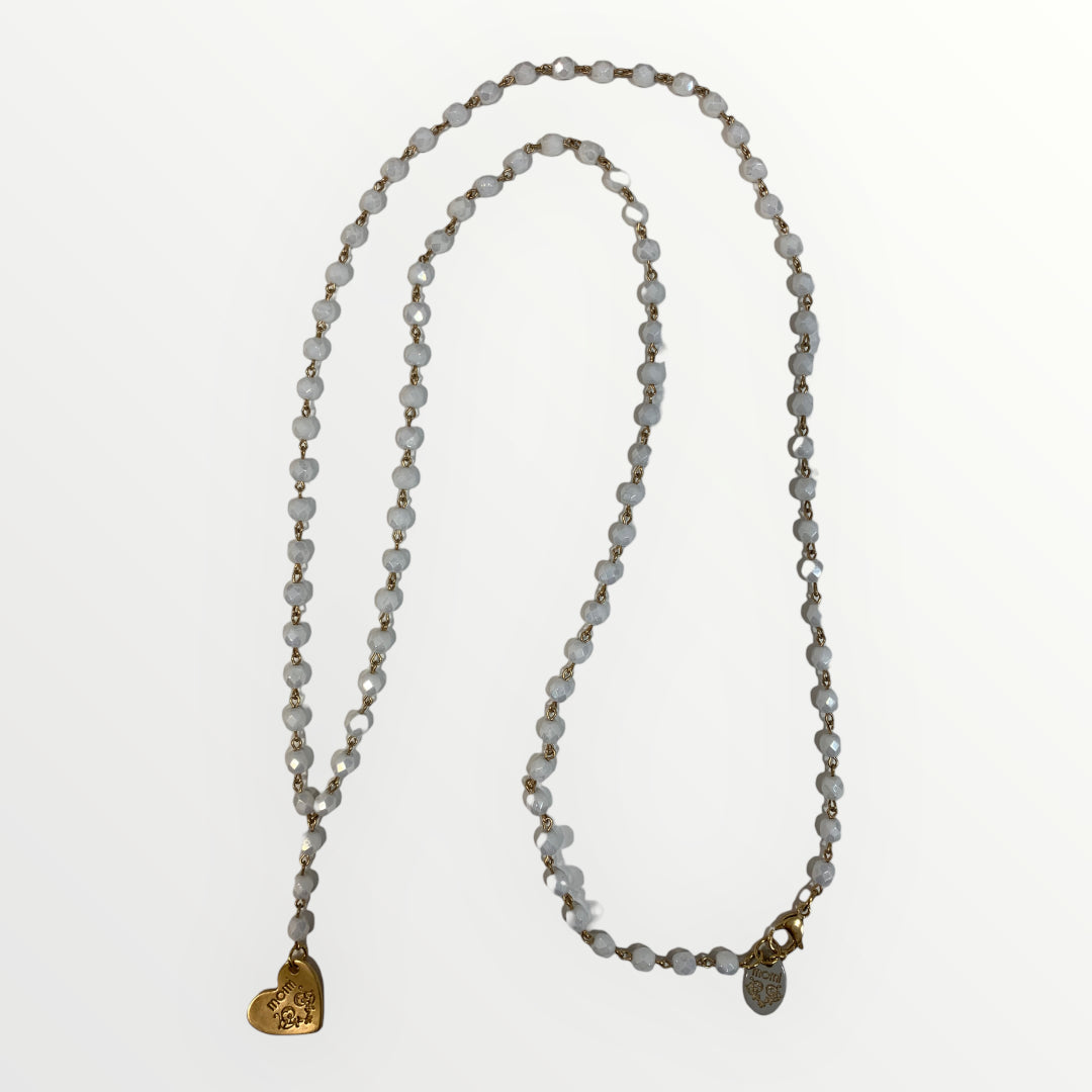 MOMI - COLLANA ROSARIO LUNGO CUORE