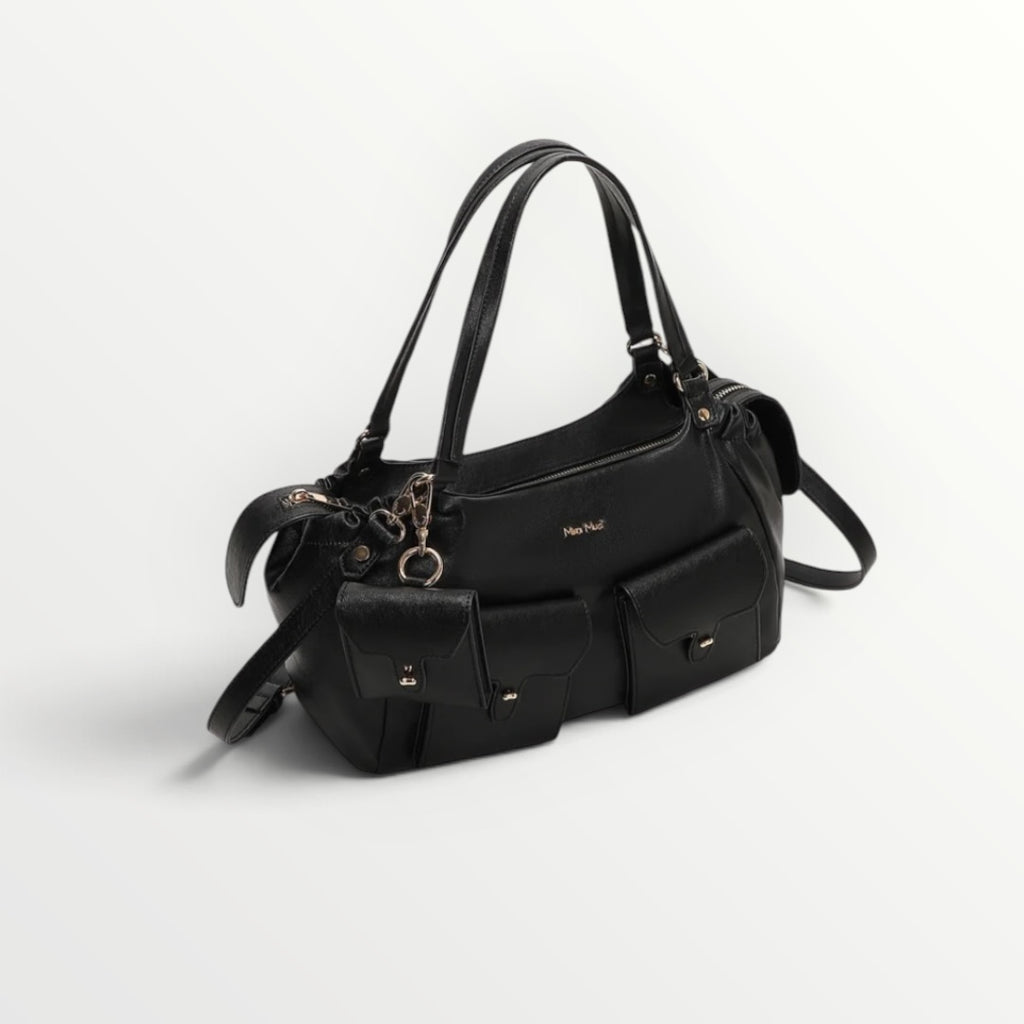 MIMI' MUA' - BORSA A SPALLA CON TASCHINE