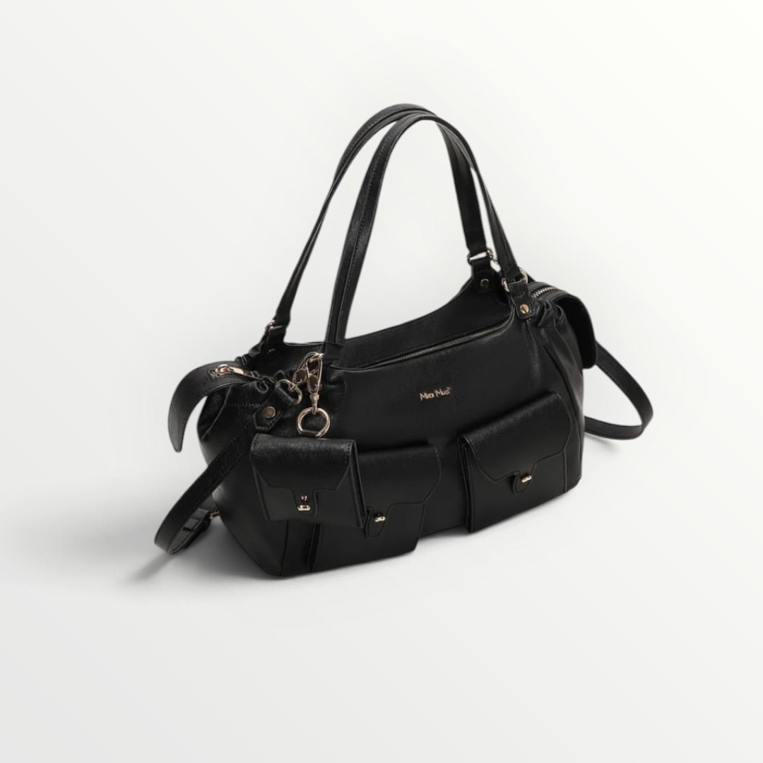 MIMI' MUA' - BORSA A SPALLA CON TASCHINE