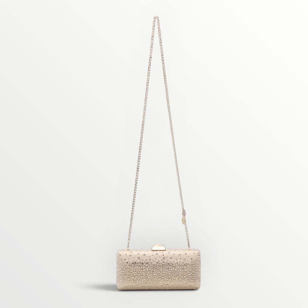 MIMI' MUA' - BORSA CLUTCH CON STRASS SPARSI